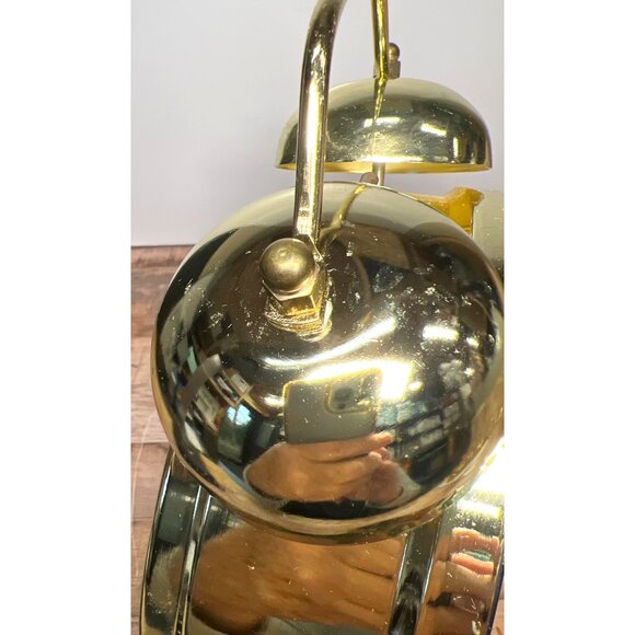Harry Potter Golden Twin-Bell Alarm Clock With Hogwarts Symbols Large - Picture 8 of 9